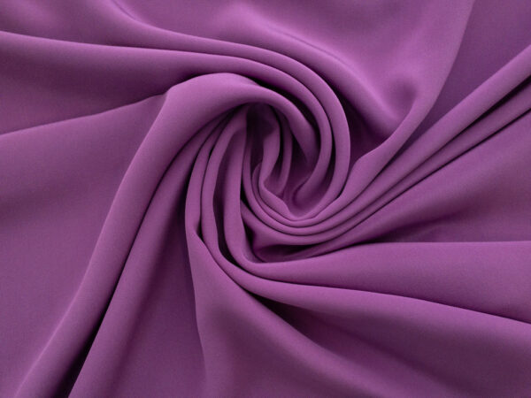 Designer Deadstock - Silk Crepe de Chine - Bright Purple