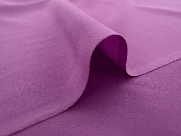 Designer Deadstock - Silk Crepe de Chine - Bright Purple