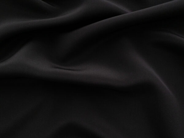 Designer Deadstock - Silk Crepe de Chine - Black