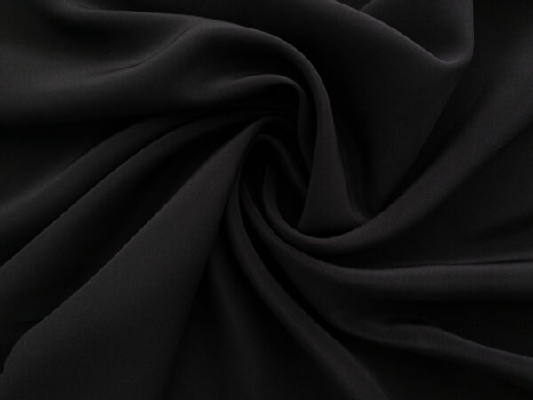 Designer Deadstock - Silk Crepe de Chine - Black