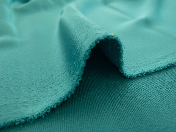 British Designer Deadstock - Polyester Satin Crepe - Aqua