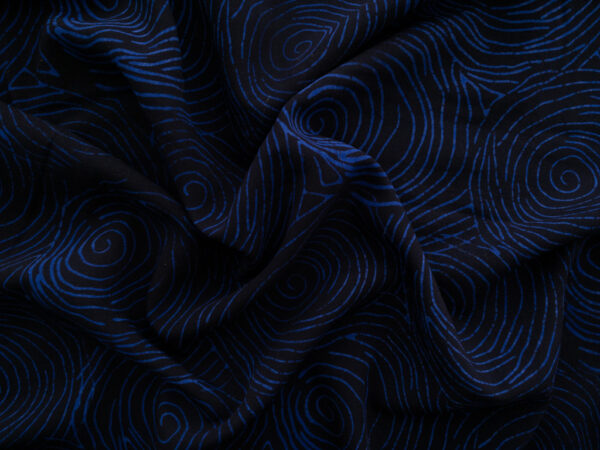 Rayon Batik - Batiks by Mirah - Rough Circles – Navy