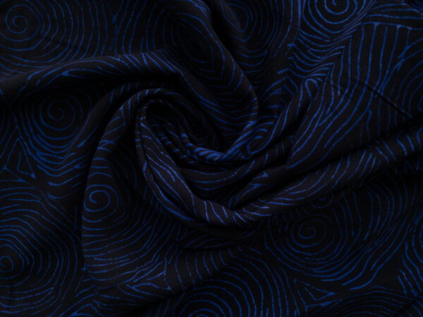 Rayon Batik - Batiks by Mirah - Rough Circles – Navy