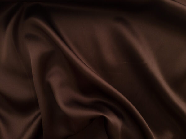 Designer Deadstock - Silk Charmeuse - Brown