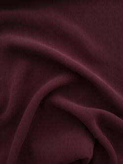 Designer Deadstock - Sandwashed Silk Crepe de Chine - Maroon