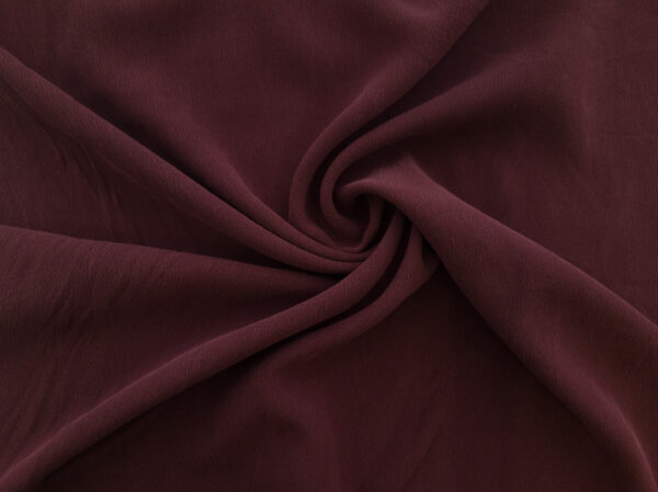 Designer Deadstock - Sandwashed Silk Crepe de Chine - Maroon