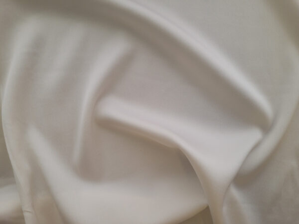 Designer Deadstock - Silk/Spandex Stretch Crepe de Chine - White