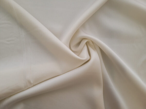 Designer Deadstock - Silk/Spandex Stretch Crepe de Chine - White