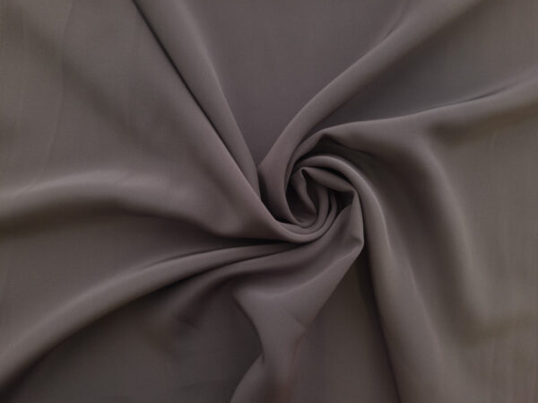 Designer Deadstock - Sueded Silk Charmeuse - Grey