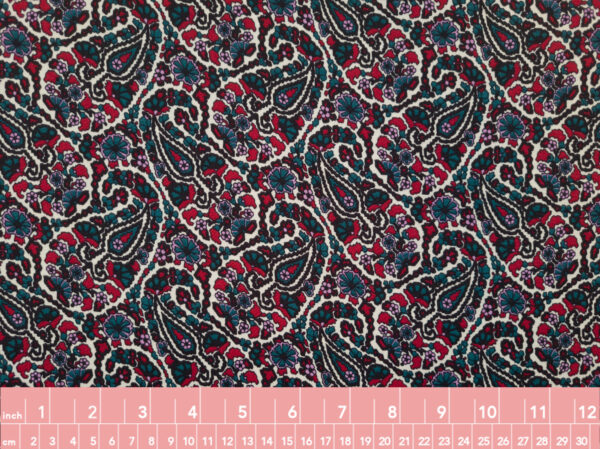 Designer Deadstock - Viscose Crepe - Paisley - Rhoda