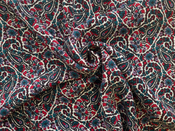 Designer Deadstock - Viscose Crepe - Paisley - Rhoda