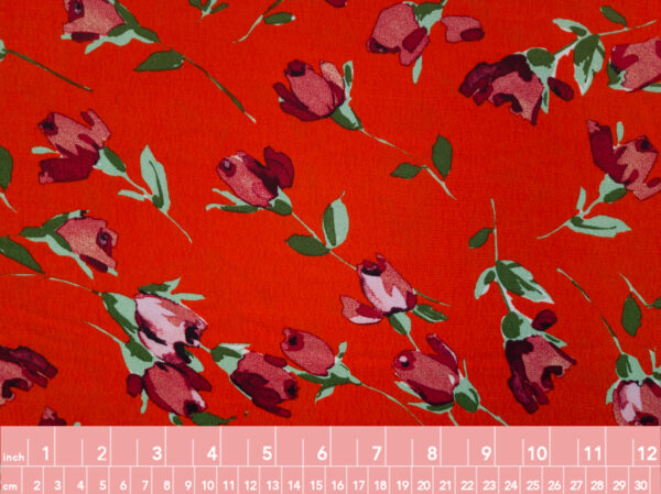 Designer Deadstock - Viscose Crepe - Budding Roses