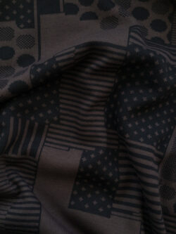 Designer Deadstock - Cotton Blend Jacquard Knit - Collage - Cocoa