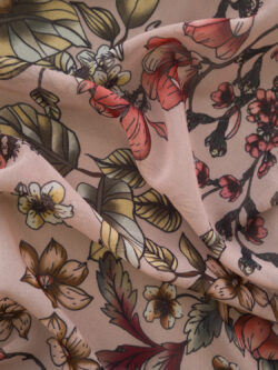 Japanese Designer Deadstock – Polyester/Viscose Stretch Crepe - Rose -  Stonemountain & Daughter Fabrics