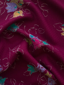 Lady McElroy - Viscose Dobby - Playful Tulips - Raspberry