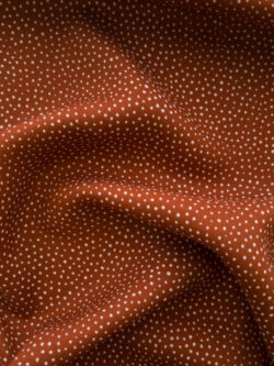 Lady McElroy – Viscose Challis – Raining Dots - Ginger