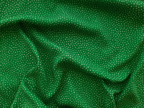 Lady McElroy – Viscose Challis – Raining Dots - Emerald