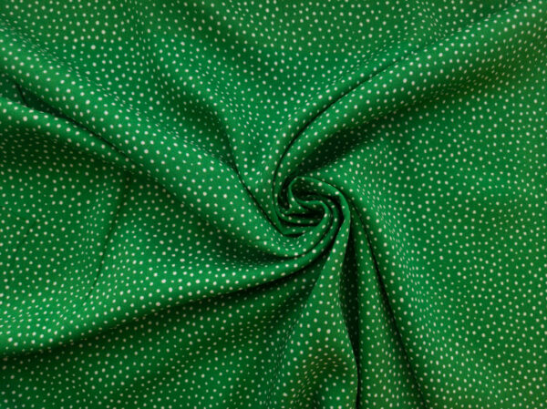Lady McElroy – Viscose Challis – Raining Dots - Emerald