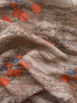 European Designer Deadstock - Silk/Cotton Voile - Desert Horizon