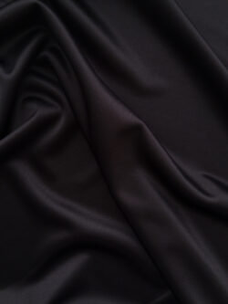 European Designer Deadstock – Viscose/Spandex Satin Jersey – Black