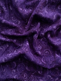 Rayon Batik - Batiks by Mirah - Floral Fancy - Brushstroke - Purple