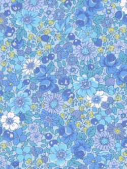 Quilting Cotton - Garden Blues - Crowded Floral - Cerulean