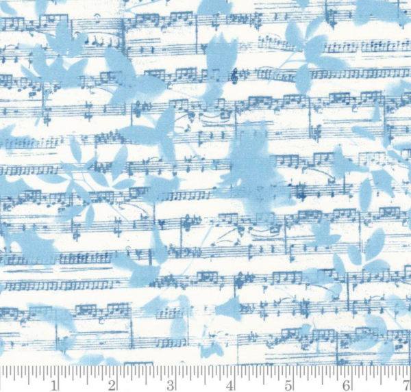 Quilting Cotton -  Bluebell - Nature's Music - Cloud