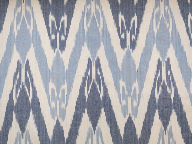 Laura & Kiran Deadstock – Heavyweight Cotton Ikat – Uzbek – Blue