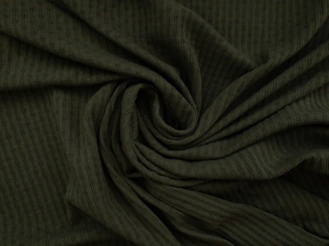 Amour Vert – Organic Cotton/Modal Pointelle Rib Knit – Olive