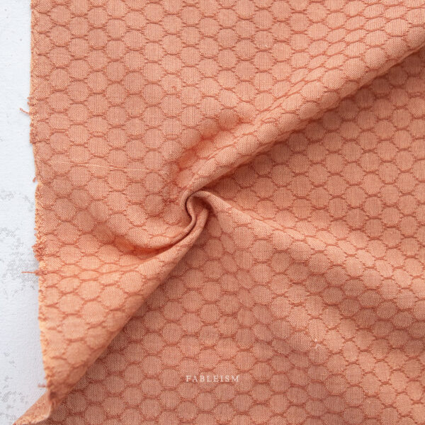 Forest Forage – Yarn Dyed Cotton – Honeycomb - Persimmon