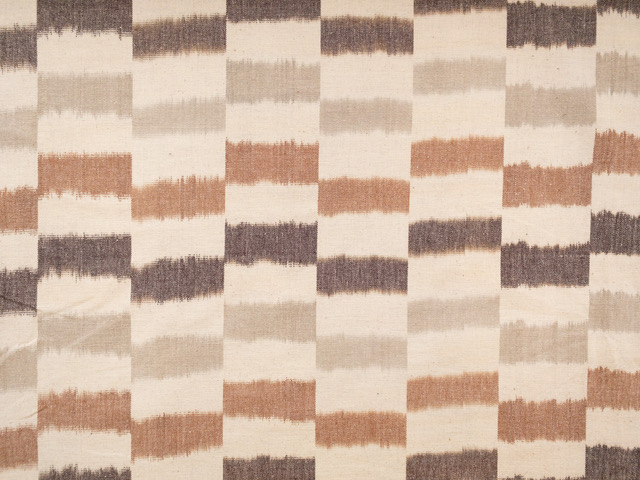 Laura & Kiran Deadstock – Heavyweight Cotton Ikat – Steps – Brown