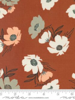 Quilting Cotton - Woodland Wildflowers - Bold Bloom - Rust