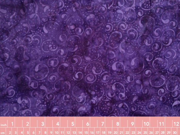 Rayon Batik - Batiks by Mirah - Floral Fancy - Brushstroke - Purple