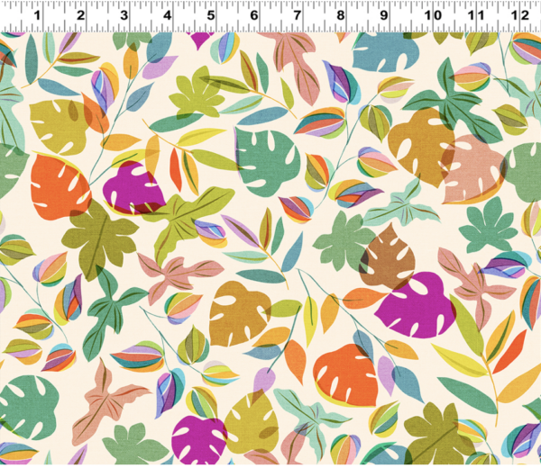 Quilting Cotton - Rainbow Dreams - Digital Leaves