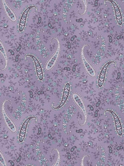 Cotton Flannel - Twilight Garden - Paisley - Purple