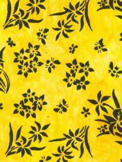 Artisan Cotton Batik - Bees and Flowers - Bumble Bee