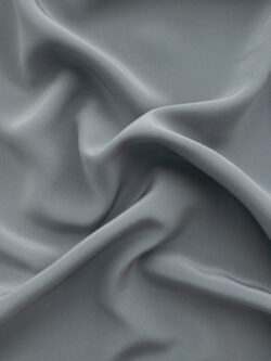 Designer Deadstock - Silk Crepe de Chine - Silver