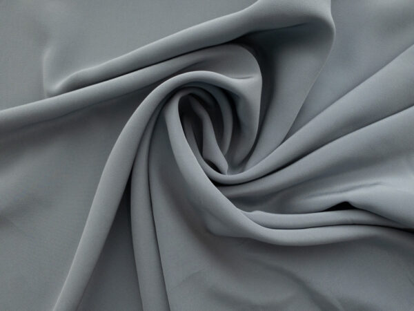 Designer Deadstock - Silk Crepe de Chine - Silver