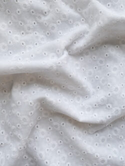 Lady McElroy - Cotton Eyelet - Diamond Dots - White