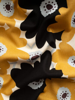 Japanese Cotton Oxford - Bold Blooms - Mustard