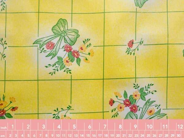 Oilcloth - Poly/Cotton Vinyl - Tattersall - Yellow