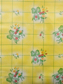 Oilcloth - Poly/Cotton Vinyl - Tattersall - Yellow