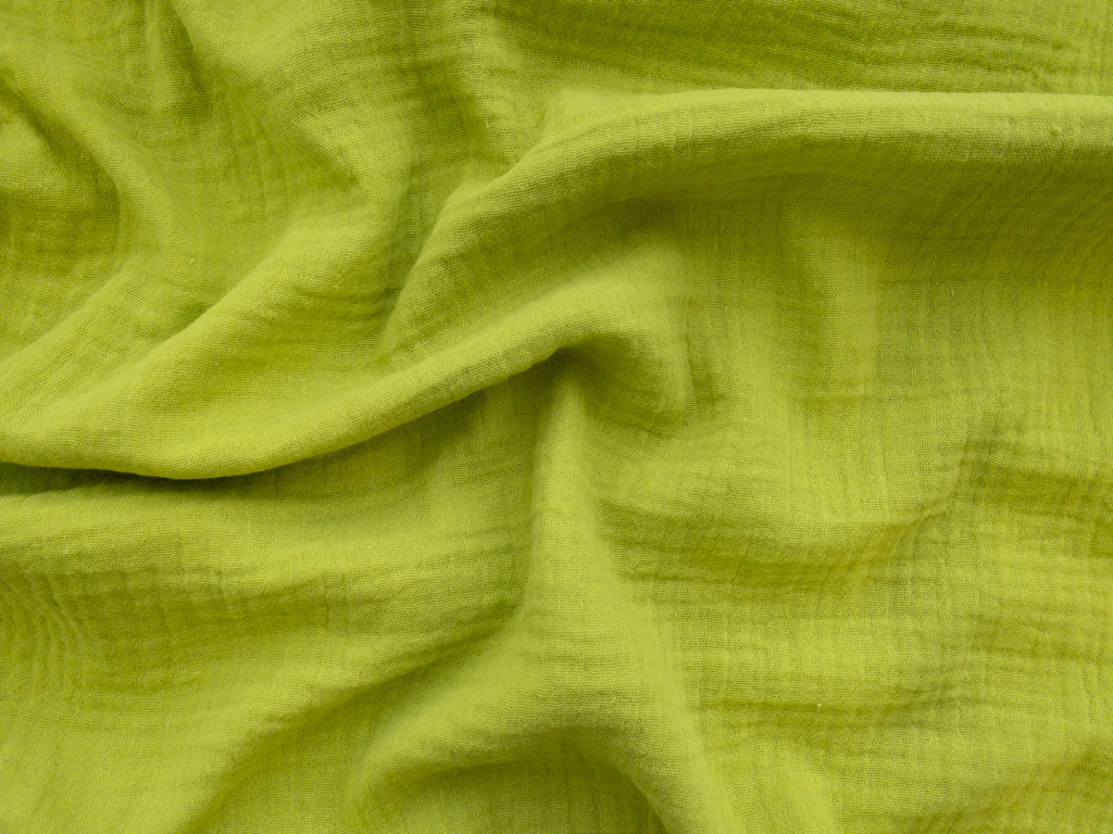 Robert Kaufman Lime Green Seersucker Stripe Fabric