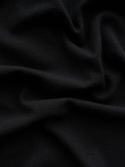 Designer Deadstock – Cotton Crinkle Gauze – Noir