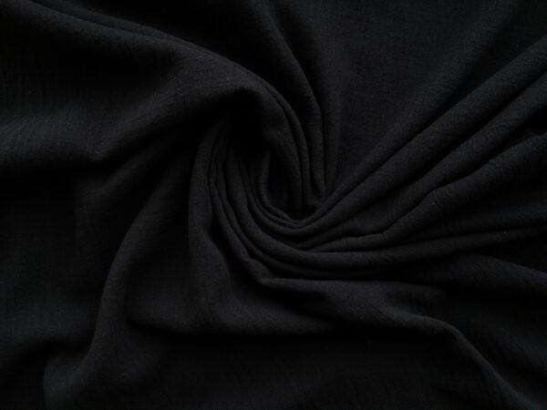 Designer Deadstock – Cotton Crinkle Gauze – Noir