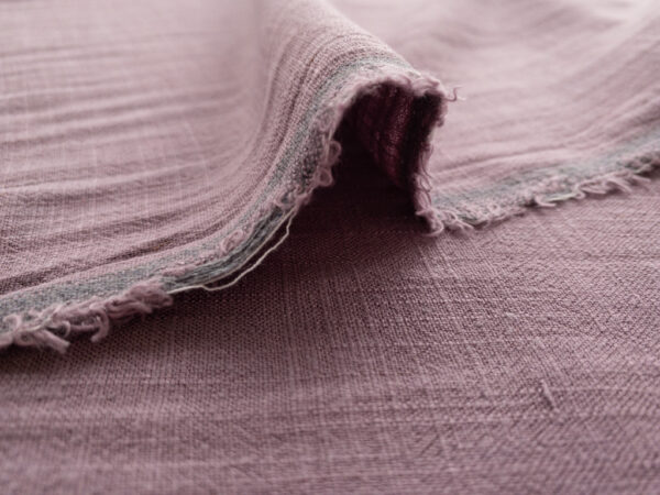 Designer Deadstock - Textured Linen/Rayon - Thistle