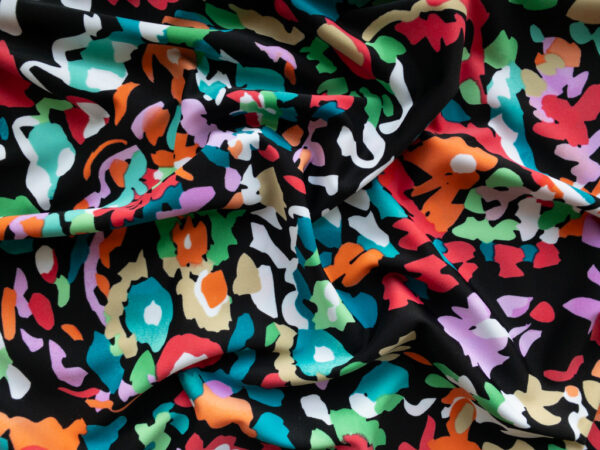 Designer Deadstock - Nylon/Spandex Swimwear Knit - Abstract Floral - Brights