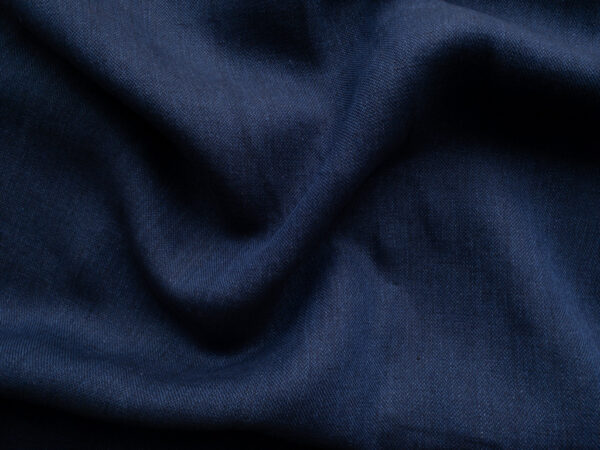 British Designer Deadstock - Yarn Dyed Linen - Indigo