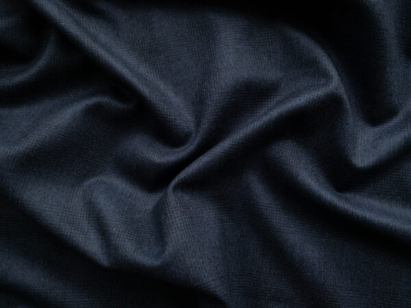 British Designer Deadstock - Yarn Dyed Wool Suiting - Midnight Navy