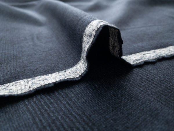 British Designer Deadstock - Yarn Dyed Wool Suiting - Midnight Navy